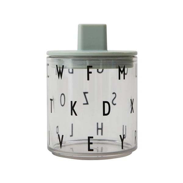 Zielone wieczko do kubka dla dzieci Design Letters, ø 7 cm-image-3