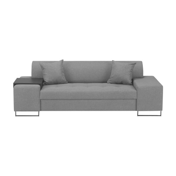 Jasnoszara sofa z czarnymi nóżkami Cosmopolitan Design Orlando, 220 cm