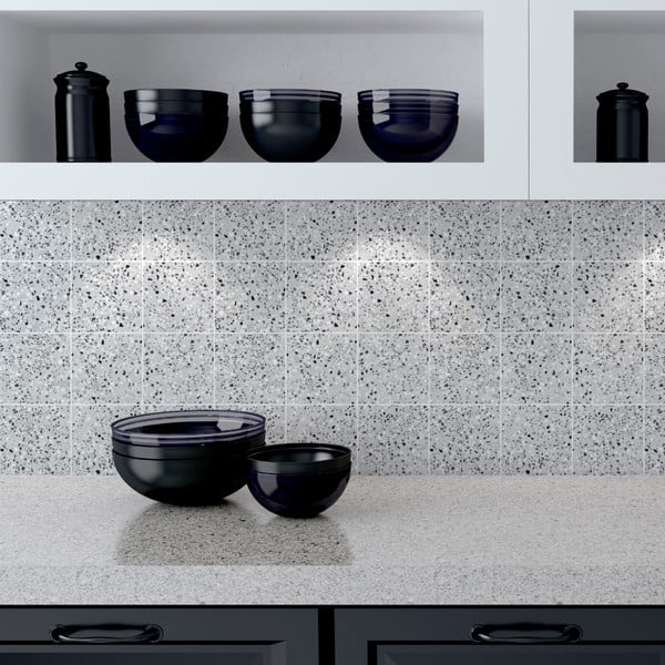 Zestaw naklejek na kafelki 60 szt. 10x10 cm Terrazo – Ambiance-image-3