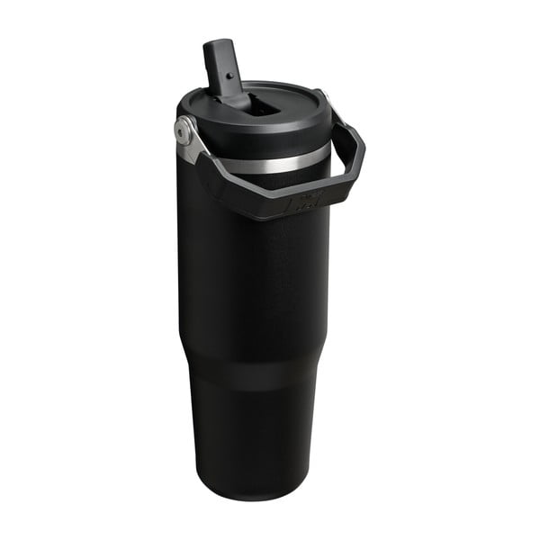 Czarny termos ze stali nierdzewnej 890 ml IceFlow™ Flip Straw 2.0 Tumbler Black – Stanley-image-1