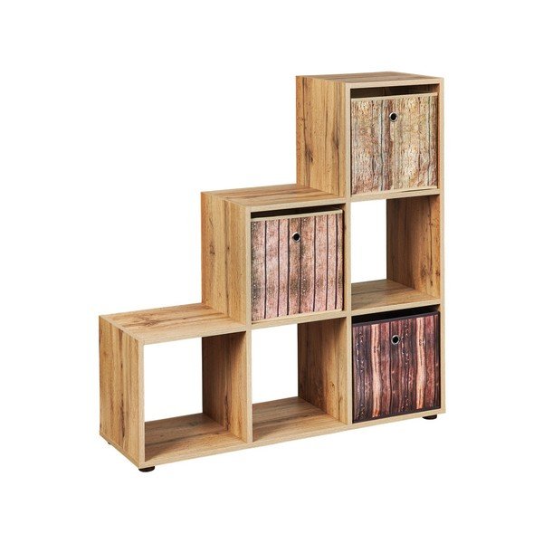 Biblioteczka Interlink Damian Wild Oak Trian, 105x109 cm-image-1