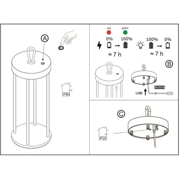 Czarna lampa stołowa LED (wysokość 36 cm) Kante – Fischer & Honsel-image-3