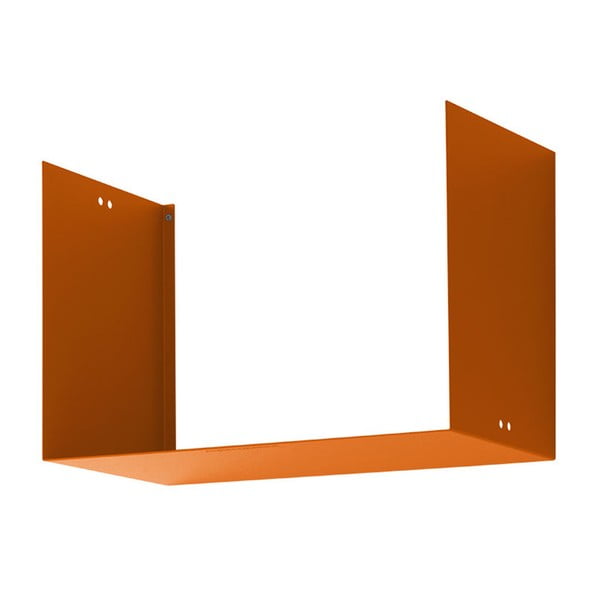 Pomarańczowa metalowa półka ścienna Mi piace molto Geometric Medium