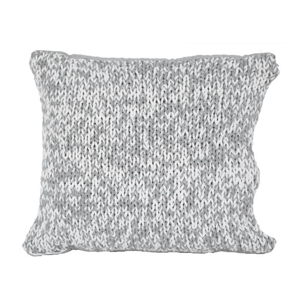 Szaro-biała poduszka Ego Dekor Double Knit, 45x45 cm