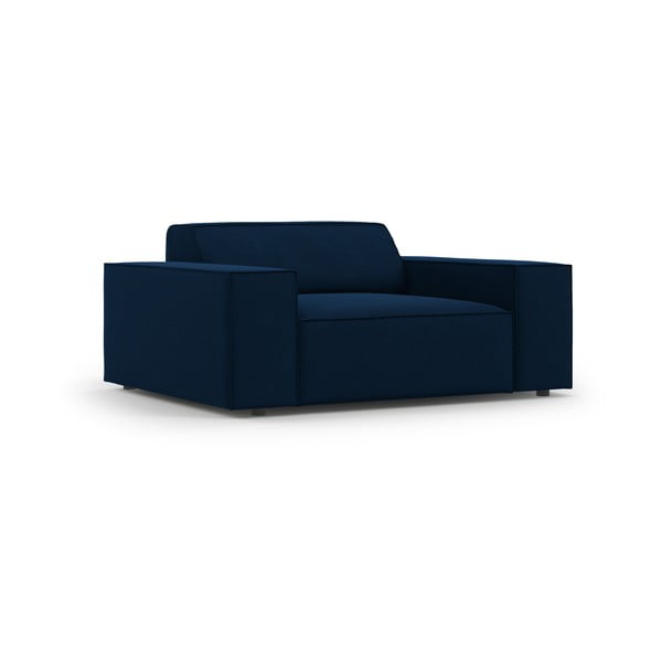 Ciemnoniebieski aksamitny fotel Jodie – Micadoni Home