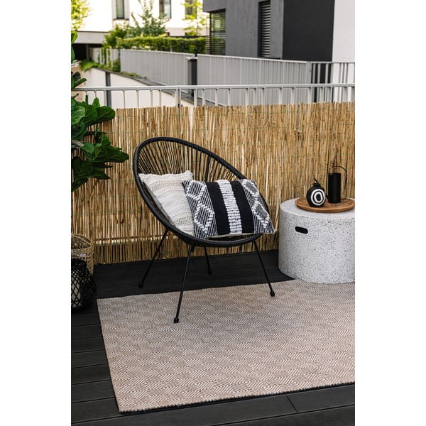 Kremowy dwustronny zewnętrzny dywan z tworzywa z recyklingu Green Decore Solitaire, 160x230 cm-image-2