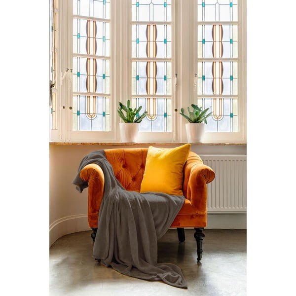 Szary koc z mikropluszu Tiseco Home Studio, 130x160 cm-image-1