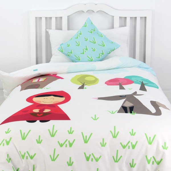 Dziecięca pościel bawełniana z poszewką na poduszkę Mr. Fox Grandma, 140x200 cm-image-1