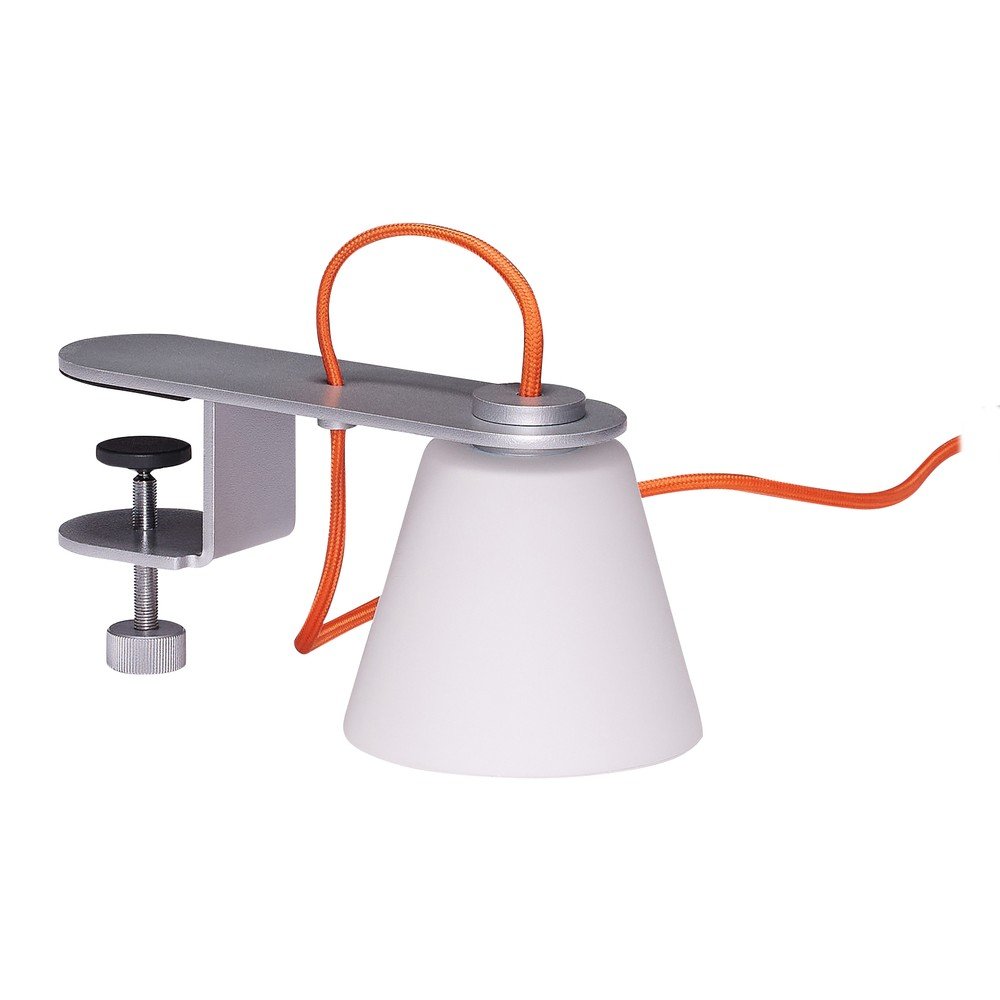 Szara lampa stołowa ze szklanym kloszem (wysokość 23 cm) Lure – Hübsch