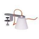 Szara lampa stołowa ze szklanym kloszem (wysokość 23 cm) Lure – Hübsch