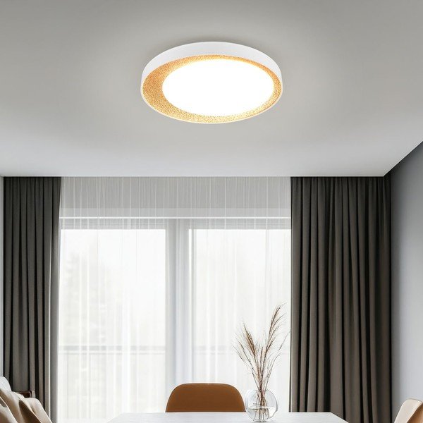 Biało-jasnobrązowa lampa sufitowa LED ø 45 cm Aleta – Reality-image-1