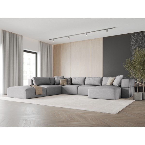 Jasnoszary narożnik (lewostronny/w kształcie litery U) Esther – Milo Casa-image-1