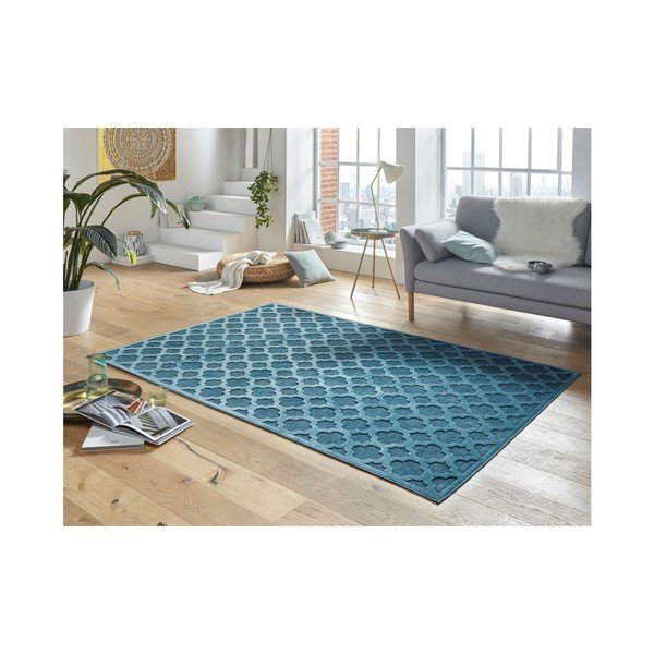 Niebieski dywan z wiskozy Mint Rugs Bryon, 80x125 cm-image-1