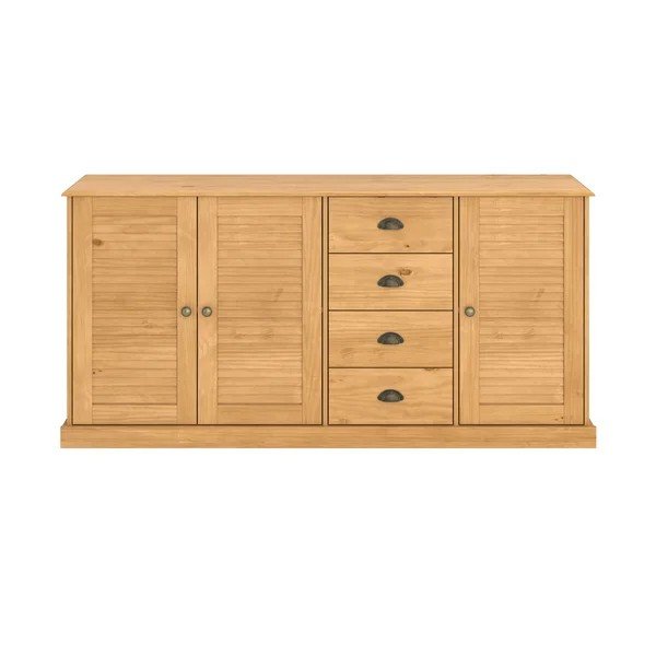 Komoda z litego drewna sosnowego w jasnym naturalnym kolorze 166x80x38 cm Edith – Støraa