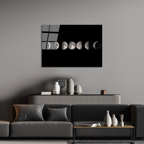 Szklany obraz 100x70 cm Moon Phases – Wallity-image-1