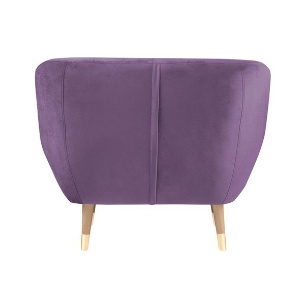 Fioletowy aksamitny fotel Mazzini Sofas Benito-image-4