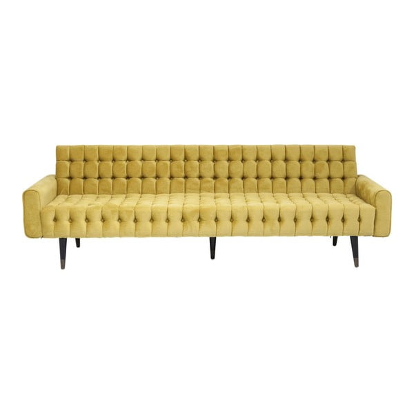 Żółta sofa trzysobowa Kare Design Milchbar