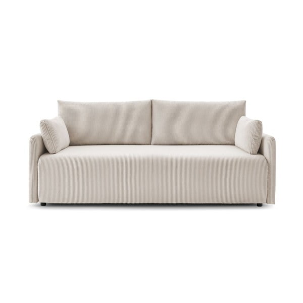 Beżowa sztruksowa rozkładana sofa 211 cm Marcel – Bobochic Paris