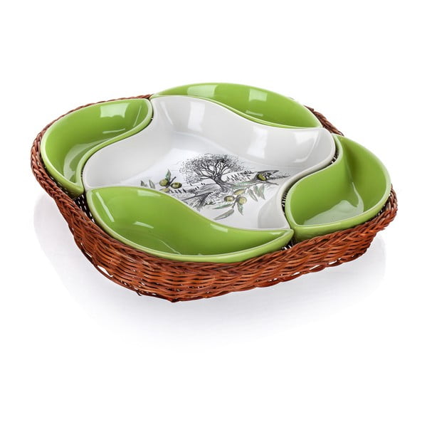 Miska w koszyku Banquet Olives, 28 cm, 5 elementów
