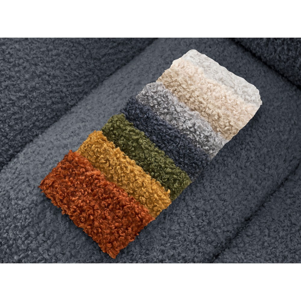 Ciemnoszara sofa z materiału bouclé 232 cm Hippolyte – Bobochic Paris (zdjęcie 8)