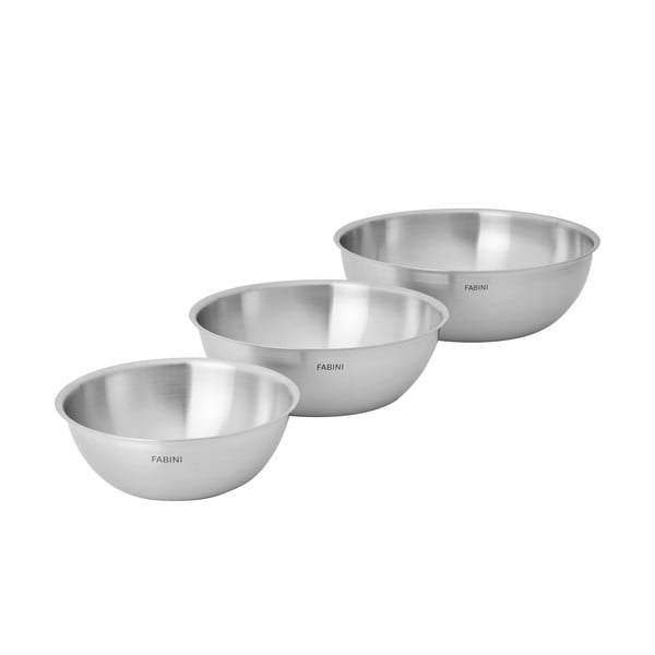Misy ze stali nierdzewnej w kolorze srebra zestaw 3 szt. ø 25,5 cm Lucca 3.0 – FABINI
