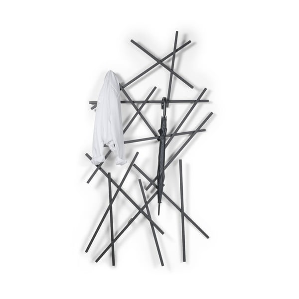 Czarny metalowy wieszak ścienny 100 cm Matches – Spinder Design