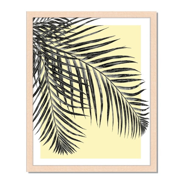 Obraz w ramie Liv Corday Scandi Leaf & Yellow, 40x50 cm