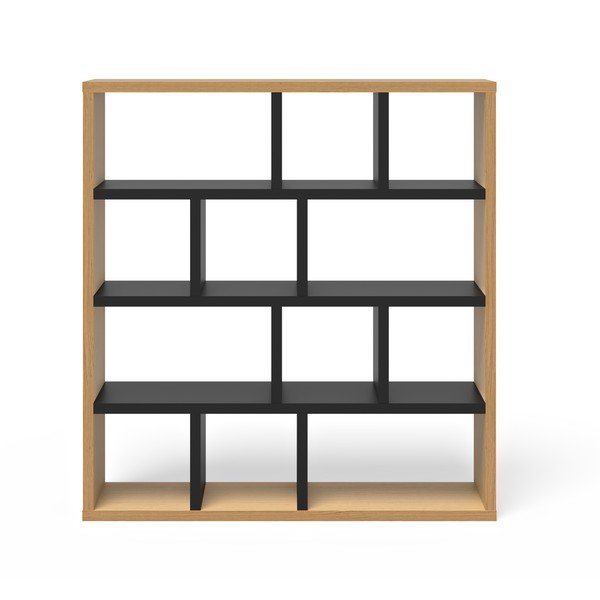 Czarny regał w dekorze dębu 150x159 cm Berlin – TemaHome-image-3