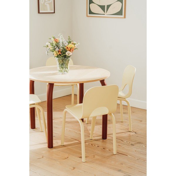 Okrągły stół z blatem w dekorze dębu ø 100 cm Meko – noo.ma-image-2