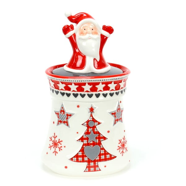 Pojemnik ceramiczny ze świątecznym motywem Unimasa Santa Claus