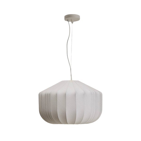 Biała lampa sufitowa z tekstylnym kloszem ø 51 cm Somar – Kave Home