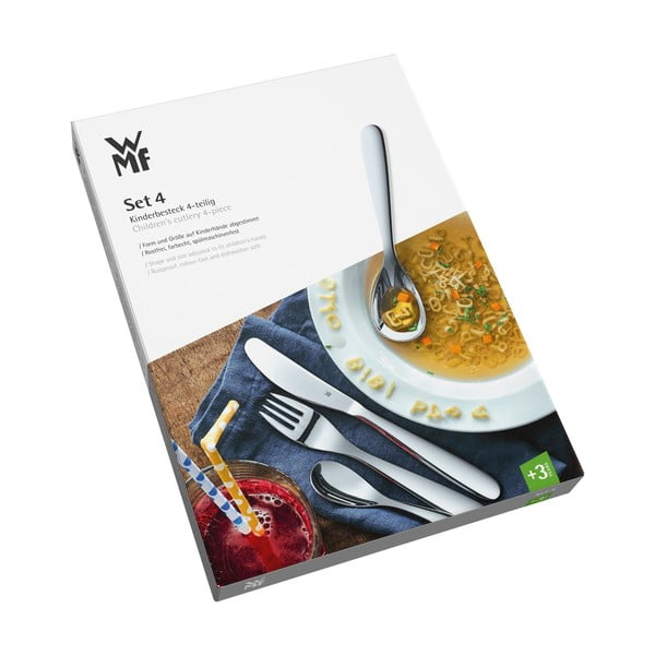 Zestaw 4 sztućców dla dzieci ze stali nierdzewnej WMF Safari-image-1