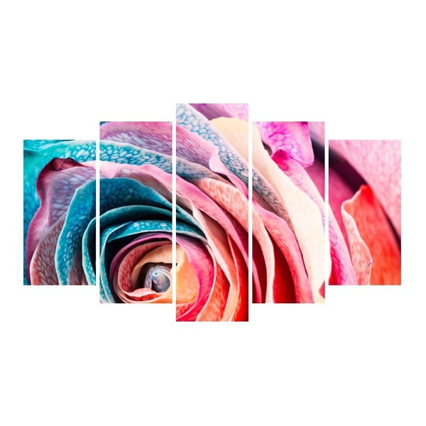 Wieloczęściowy obraz na płótnie Multicolor Rose