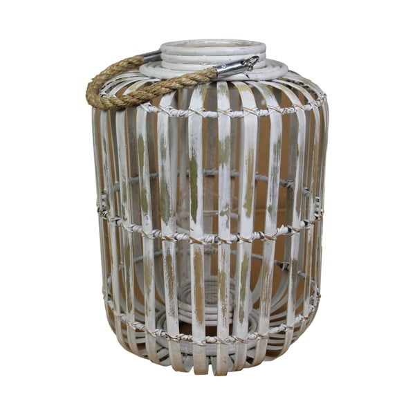 Biały lampion bambusowy HSM Collection Capsule, 33 cm