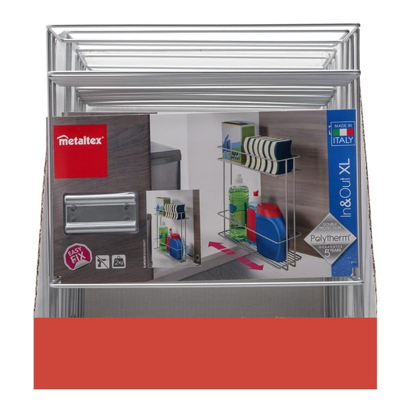 Wysuwany regał na przyprawy z 2 półkami Metaltex In Out-image-3