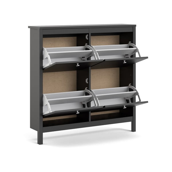 Czarna uchylna szafka na buty Madrid – Tvilum-image-4