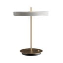 Biała lampa stołowa LED ze ściemniaczem i metalowym kloszem (wysokość 41,5 cm) Asteria Table – UMAGE