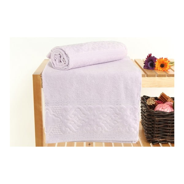 Zestaw 2 ręczników Meltem Lilac, 70x140 cm