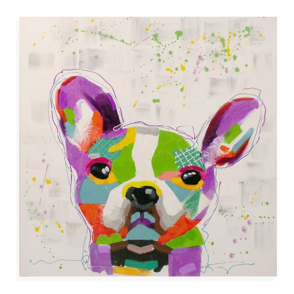 Obraz na płótnie Bulldog, 80x80 cm