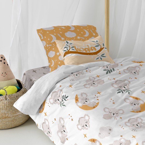 Bawełniana jednoosobowa pościel dziecięca 140x200 cm Baby koala – Moshi Moshi-image-3