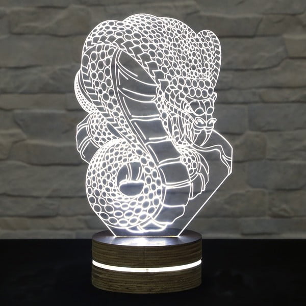 Lampa 3D stołowa Snake