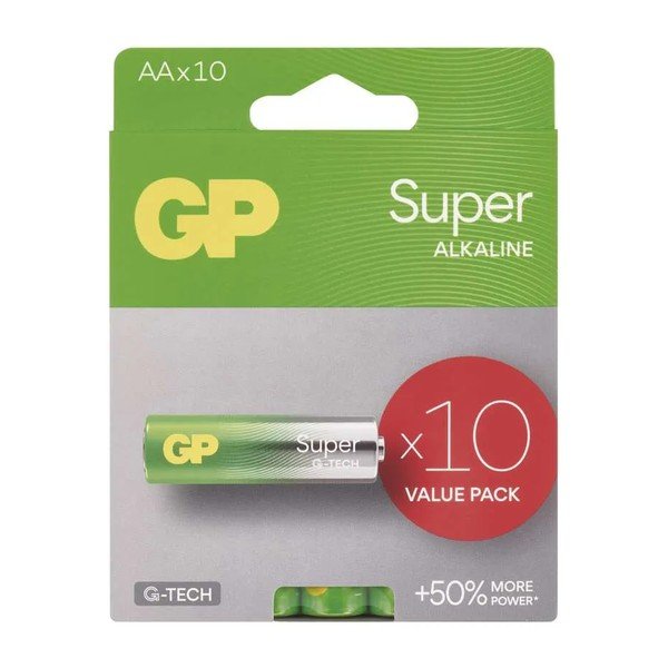 Zestaw 10 baterii alkalicznych EMOS GP Super AA-image-1