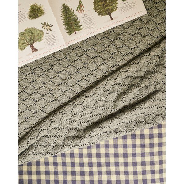 Niebieski bawełniany dzianinowy koc dziecięcy 70x100 cm Ria – Kave Home-image-2