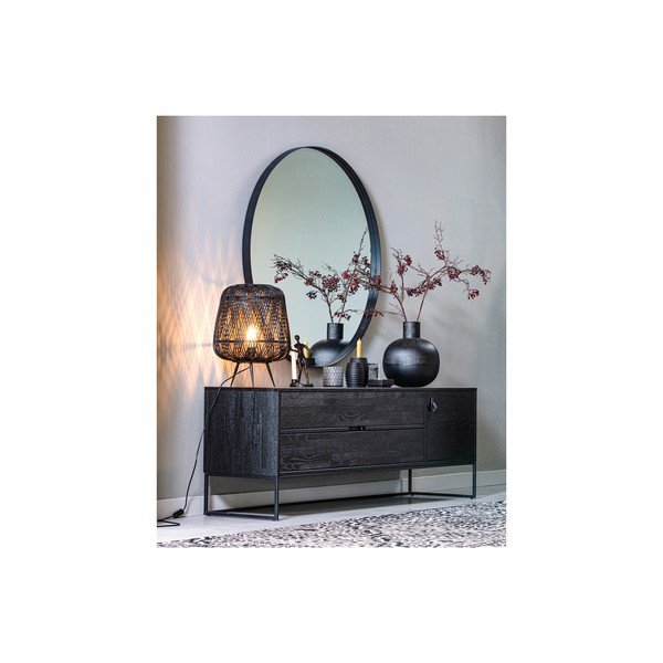 Metalowy wazon w czarnym dekorze WOOOD Pixie-image-3