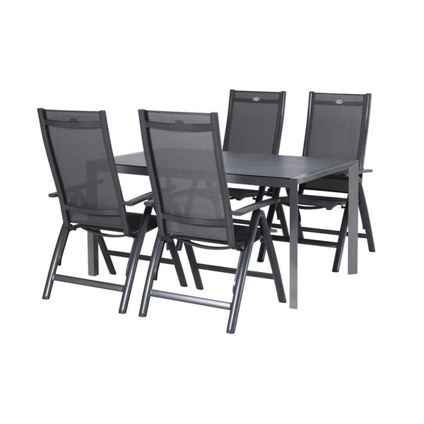 Ciemnoszare metalowe krzesło ogrodowe Aruba – Hartman-image-2