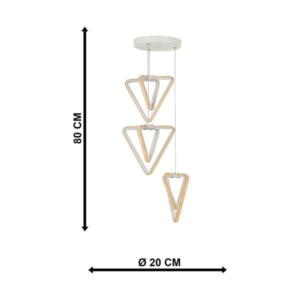 Biała metalowa lampa wisząca LED ø 20 cm Baris – Squid Lighting-image-4