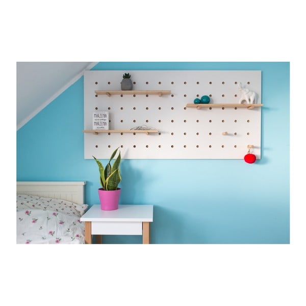 Biały organizer ścienny Ragaba TRIVENTI, 120x60 cm-image-1