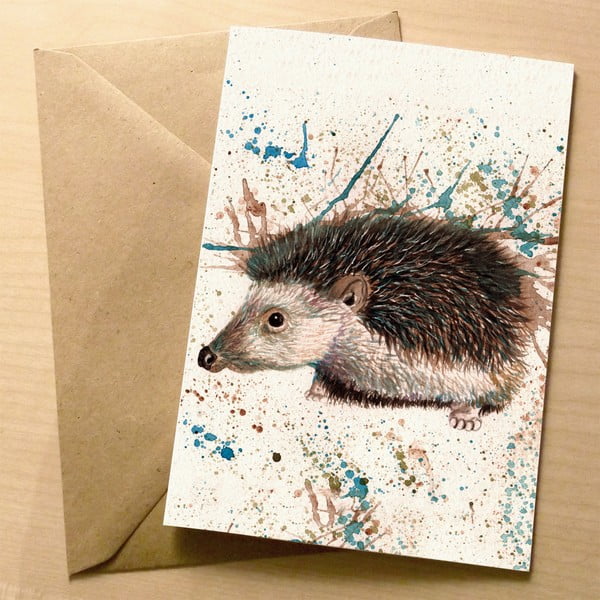 Kartka okolicznościowa Wraptious Splatter Hedgehog