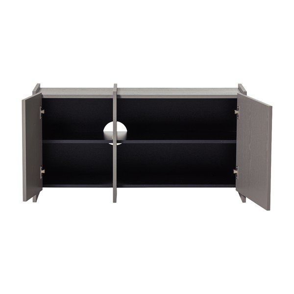 Szara szafka pod TV w dekorze jesionu 102x53x44 cm Brock – WOOOD-image-3