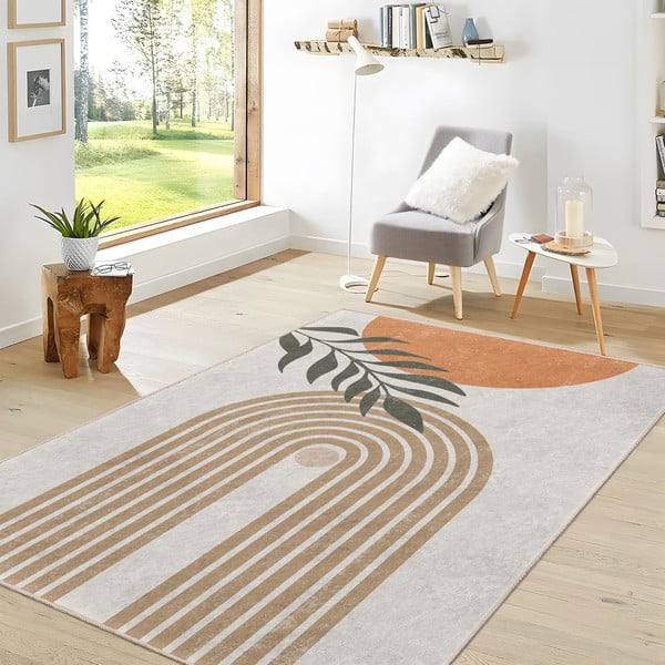 Kremowy dywan odpowiedni do prania 80x150 cm Dot Arch – Mila Home-image-1